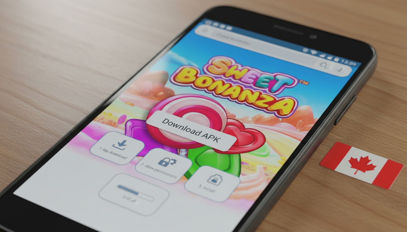 Android phone in Canada showing APK download steps